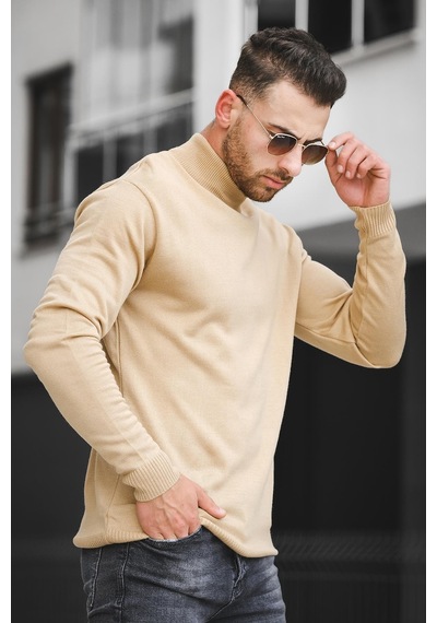 Oksit Seka 815 Pamuk Slim Fit Erkek Yarım Balıkçı Kazak 001