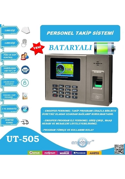 Bataryalı Parmak İzi Kartlı Pdks Personel Takip Cihazı Ve Sistemi