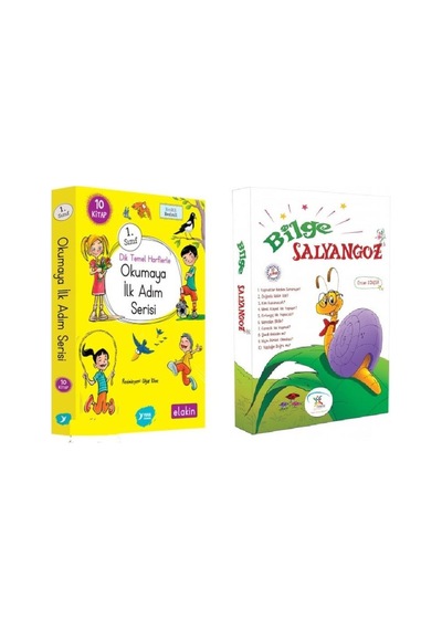 Yuva 1.sınıf Dik Temel Harflerle Okumaya İlk Adım + Salyangoz Hikaye Seti 20 Kitap