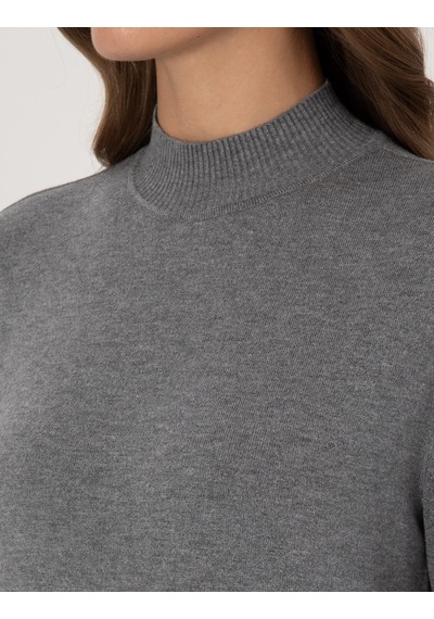 Pierre Cardin Kadın Gri Melanj Kazak /triko 50310887-vr086 Gri Melanj
