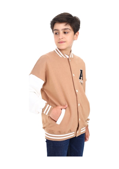 Toontoy Kids Toontoy Erkek Çocuk Kolej Yaka Çıtçıt Kapama Cepli Düşük Omuz Nakış Baskılı Renk Bloklu Örme Hırka - 2 İplik Şardonlu Kahverengi Toontoy Kids Toontoy Erkek Çocuk Kolej Yaka Çıtçıt Kapama Cepli Düşük Omuz Nakış Baskılı Renk Bloklu Örme Hırka - 2 İplik Şardonlu Kahverengi
