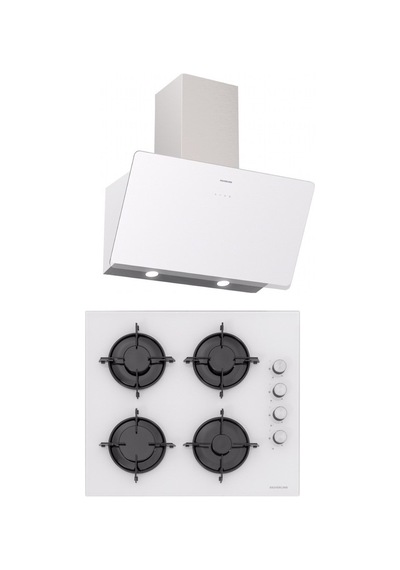Silverline CS5349W01 - 3457 Soho 60 Beyaz Cam Ankastre Set