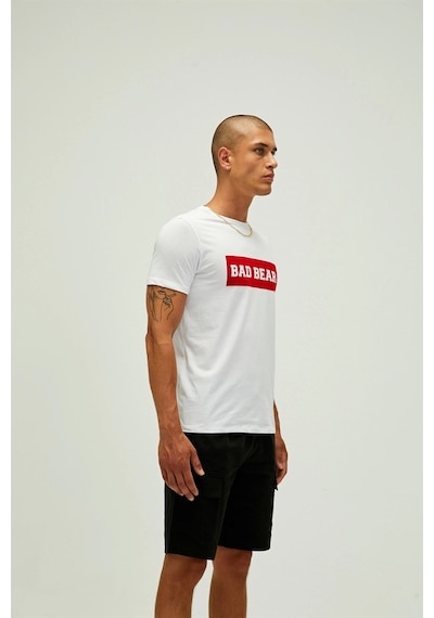 Bad Bear Erkek Tişört Flog T-Shirt-23351 Beyaz