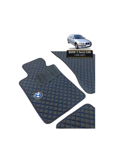 Oto Halı Paspas Bmw 3 Serisi E46 1998-2007 Uyumlu M Performance M Teknik Sport Kaymaz & Şık Tasarım - Tasarım 7