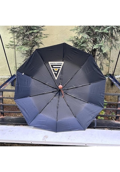 Marlux Tam Otomatik 100 CM Çap Şemsiye Siyah Siyah - Siyah