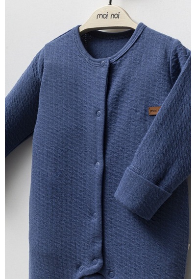 Moi Noi Şapkalı Tulum Mnb1251 Navy Blue Beyaz