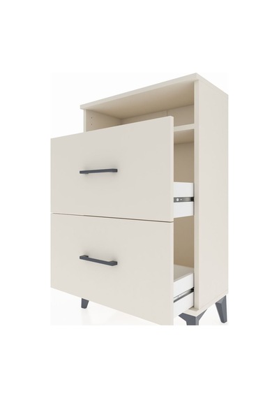Arges Komodin Tek Raflı 2 Çekmeceli 60x30x96 Aytaşı-aytaşı Aytaşı