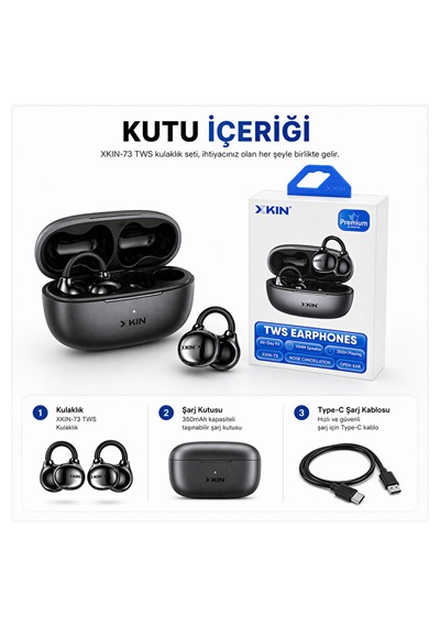 Kın-tws84 Open-ear True Wireless Bluetooth Kulaklık