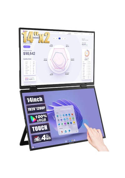 Zeuslap Z14W 2x14" Dual 6 MS 60Hz FHD AIO Monitör