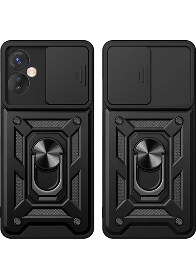 Newface İnfinix Hot 30 5g Kılıf Pars Lens Yüzüklü Silikon Semeglbl - 20 - Yeşil