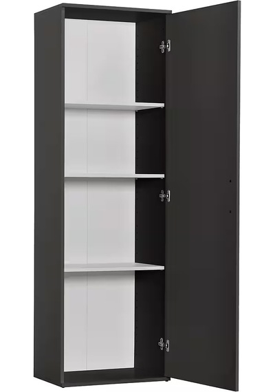 Syra Çok Amaçlı Dolap - Kiler Dolabı - Banyo Dolabı - 60 Cm Antrasit