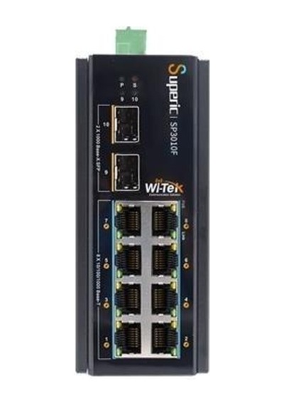 Wı-tek 8port 240w Full Poe Wı-sp3010f 8ge Gıgabıt 2x Sfp Yönetilemez Endüstriyel Switch