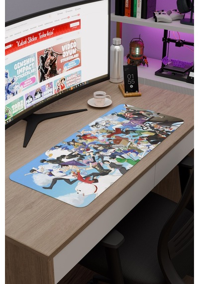 Gintama Anime V3 - 70x30 Xl Gaming Kauçuk Kaymaz Taban Mouse Pad Fare Altlığı
