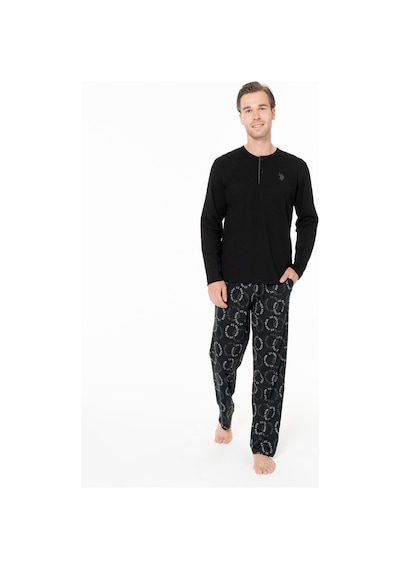U.s. Polo Assn. Erkek Siyah Pijama Takım Siyah