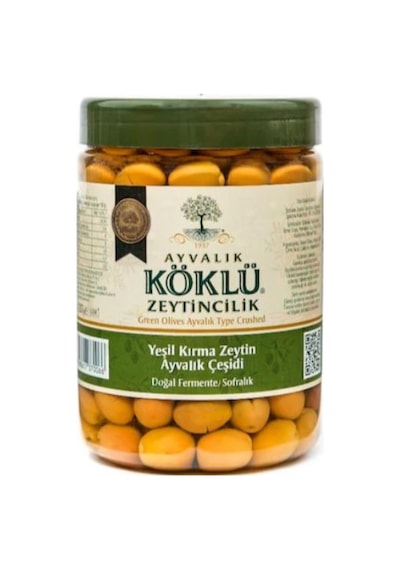 Ayvalık Köklü Zeytincilik Kırma Yeşil Zeytin Pet 1000 ML