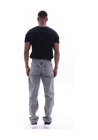 Freemen Erkek Baggy Bol Kesim Kot Pantolon Gri