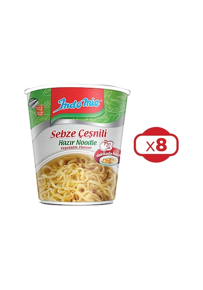 Indomie Noodle Sebzeli Bardak 8 x 60 G