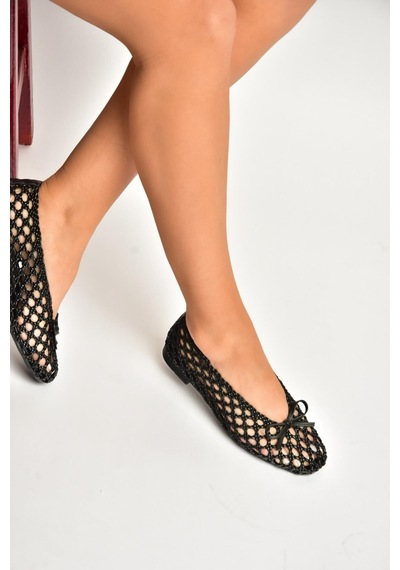 Fox Shoes Y282712509 Siyah Günlük Kadın Babet
