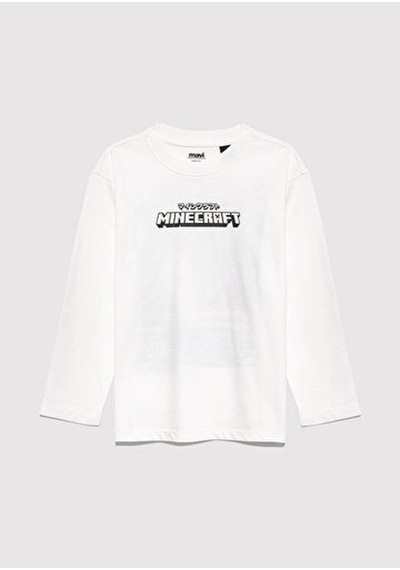 Mavi Minecraft Baskılı Beyaz Erkek Çocuk T-shirt M6610378-70057 Beyaz Mavi Minecraft Baskılı Beyaz Erkek Çocuk T-shirt M6610378-70057 Beyaz