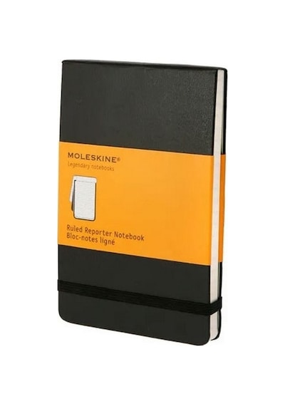 Moleskine Sert Kapak Gazeteci Defteri Siyah Çizgili - 9x14 - 5489