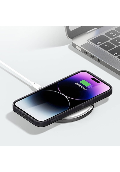 Apple Uyumlu iPhone 14 Pro Kılıf Ultra İnce Mat Pc Arka Yüzey Recci Elite Serisi Kapak Beyaz