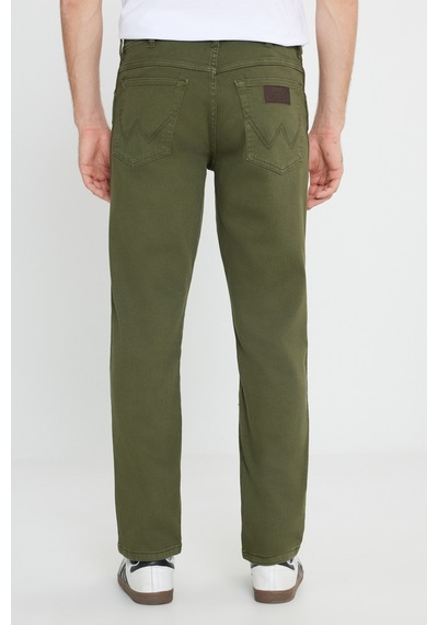 Wrangler Slim Fit Dar Kesim Normal Bel Dar Paça Texas Erkek Haki Esnek Pantolon Haki