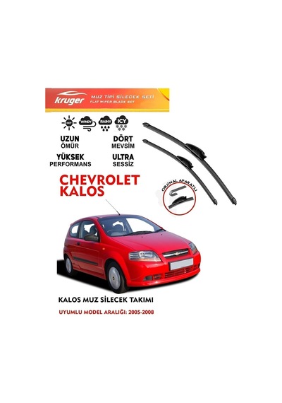 Chevrolet Kalos Ön Cam Muz Muz Silecek Takımı 1.2 1.4 Motor Araca Özel Aparat 2004 - 2008