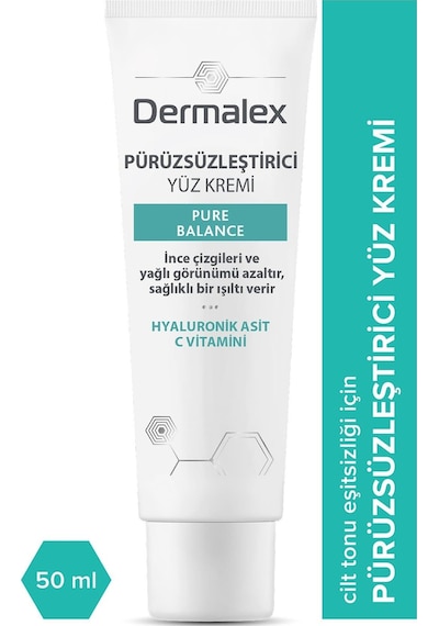 Dermalex Pure Balance Pürüzsüzleştirici ve Aydınlatıcı Etkili Yüz Kremi 50 ML