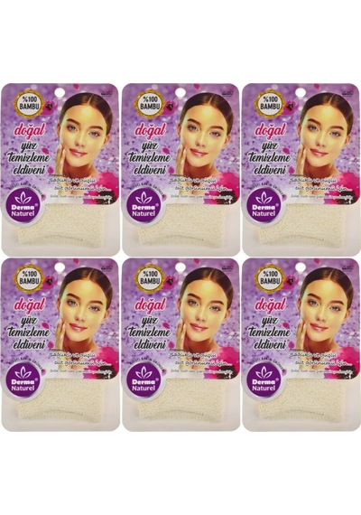 Derma Naturel Bambu Yüz Temizleme Eldiveni Ms-32 6 Lı Set Derma Naturel Bambu Yüz Temizleme Eldiveni Ms-32 6 Lı Set