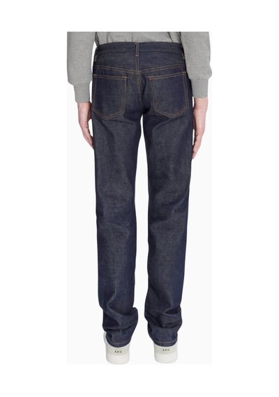 A.p.c Japon Kumaş Düz Kesim Erkek Kot Pantolon Koyu Mavi