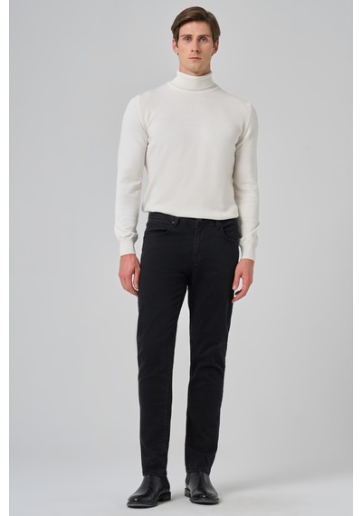 Morven Erkek Siyah Denim 5 Cep Slim Fit Jean Kot Pantolon 26ms003007001 Siyah