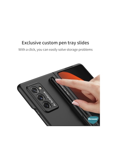 Microsonic Samsung Uyumlu Galaxy Z Fold 2 Kılıf S-Pen Fold Edition