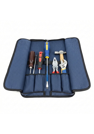 Portatif Tamir Alet Takım & Avadanlık Çantası 11 Cepli Pratik Tool Bag Organizer Mavi