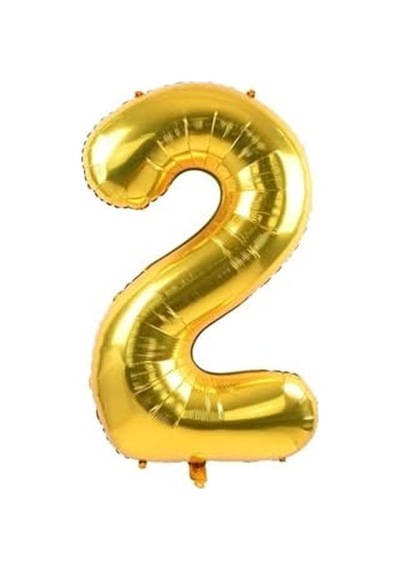 2 Rakam Folyo Renk Balon Küçük 35 Cm Genel