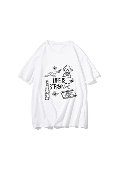 Tarzsokak Beyaz Hayat Garip Harajuku Anime Sevimli Manga/komik Tshirt Funko Pop