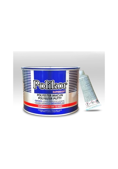 Polikor Polyester Çelik Macun 450gr Sarı Renk