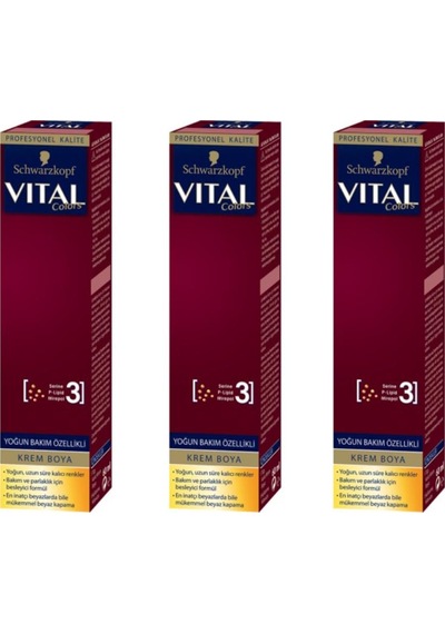 Vital Saç Boyası Tüp 60Ml - 5 - 889 Şarap Kızılı 3 Adet