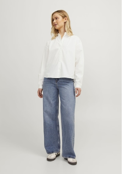 Jack & Jones Kadın Relaxed Fit Uzun Kollu Gömlek - Mission 12203522 White Beyaz