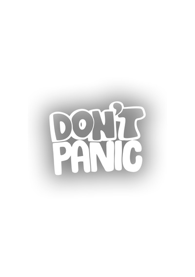 Dont Panic Araba Sticker Araba Sticker 17x17 Cm Beyaz