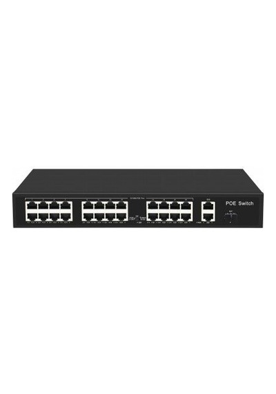 24 Port 10/100 Poe Switch 2 Up Lınk 1 Sfp Girişli 300W