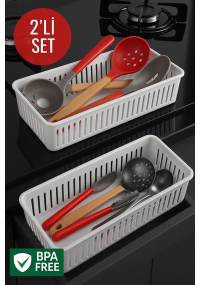 2'li Çekmece İçi Kaşıklık Sepet Organizer Diğer
