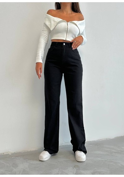 Zdnjeans Yeni Sezon Siyah Bol Kesim Kot Pantolon Lacivert