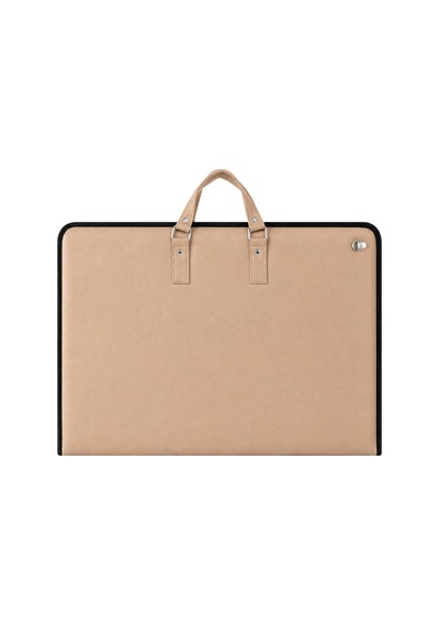 40x55 Cm Suni Deri Saplı Ve Askılı Resim Proje Çantası Camel 35x50 Cm Uyumlu, Cepli Çok Renkli