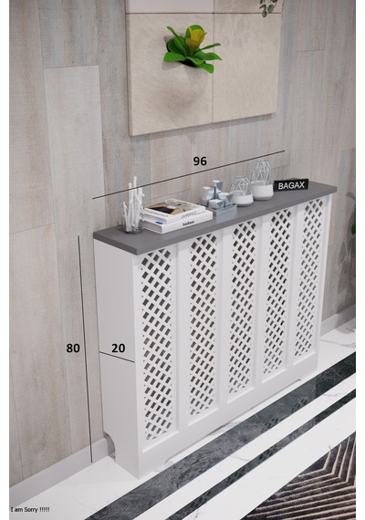 Dekoratif Petek Dolabı Kalorifer Peteği Kapatma Ünitesi Modern Tasarım İç Ölçü 96 Cm Dış Ölçü 100 Cm Petek 96 Beyaz Üstü Antrasit D7 Dekoratif Petek Dolabı Kalorifer Peteği Kapatma Ünitesi Modern Tasarım İç Ölçü 96 Cm Dış Ölçü 100 Cm Petek 96 Beyaz Üstü Antrasit D7