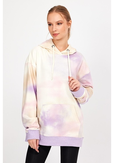 Alexander Gardi Alexandergardı Batik Desenli Kapüşonlu Oversize Sweatshirt Un-757a07 001