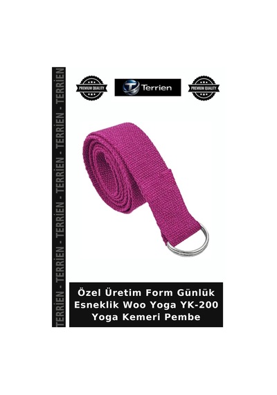 Özel Üretim Form Günlük Esneklik Woo Yoga Yk-200 Yoga Kemeri Pembe