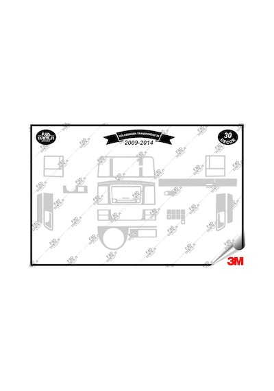 Volkswagen Transporter T6 2009-2014 Torpido Konsol Trim Göğüs Maun Kaplama Set 30 Parça Gümüş Renk