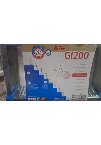 Galveniz Kaplama Merdiven 4+1 Basamaklı