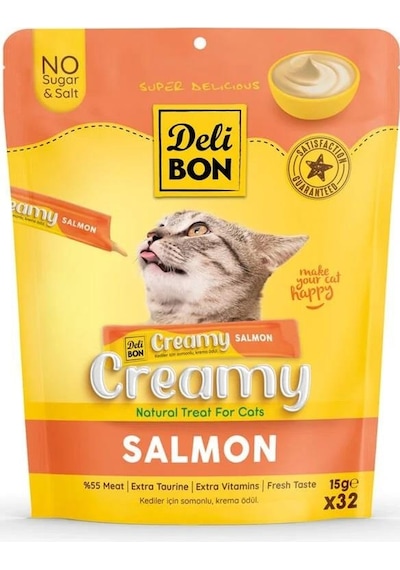 Delibon Creamy Ödül Maması Somonlu 15gr 32li Paket