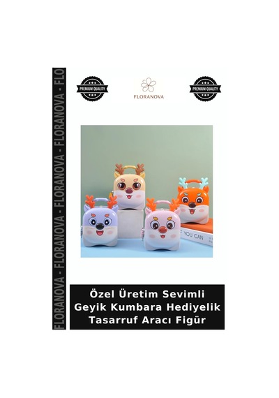 Özel Üretim Sevimli Geyik Kumbara Hediyelik Tasarruf Aracı Figür